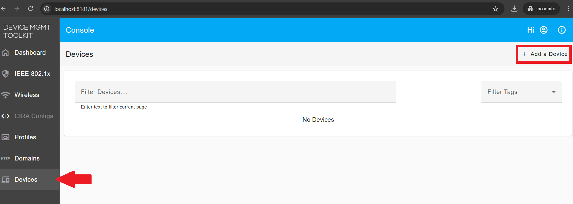 Figure 1: Add a New Device